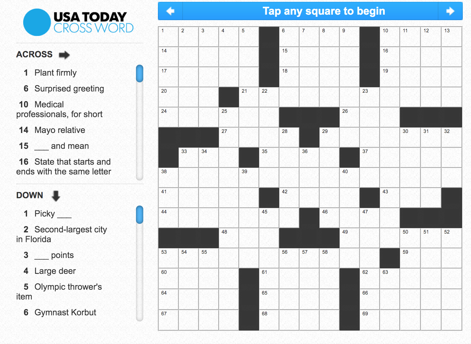 The Kadep Blog: Usa Today Crossword Puzzle regarding USA Today Crossword Puzzle Printable