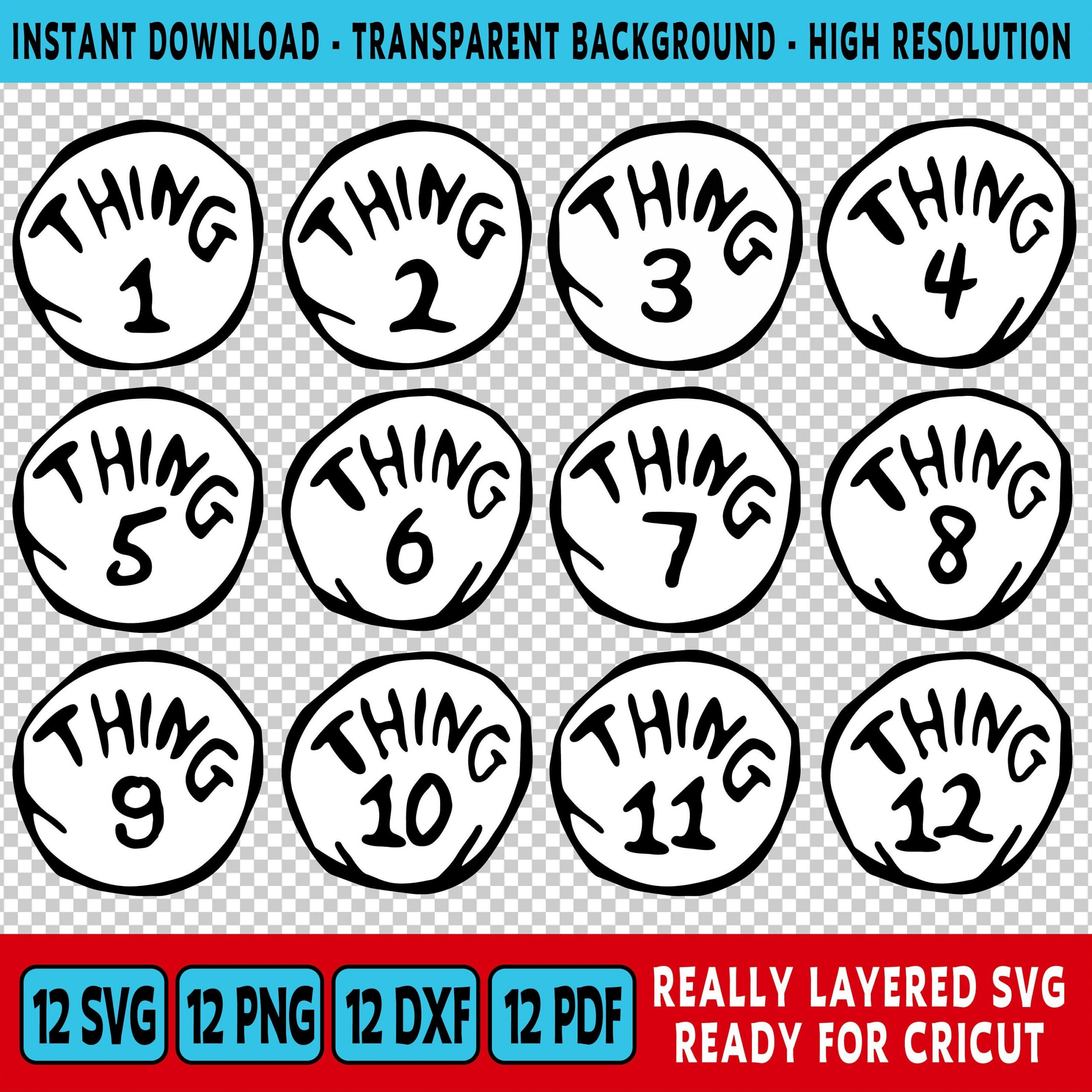 Thing 1 Thing 2 Printable - Etsy pertaining to Thing One Thing Two Printable