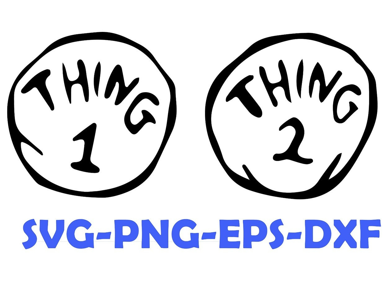 Thing Alphabet Svg | Thing 1 And Thing 2 Svg | Dr. Seuss Inspired in Thing One Thing Two Printable