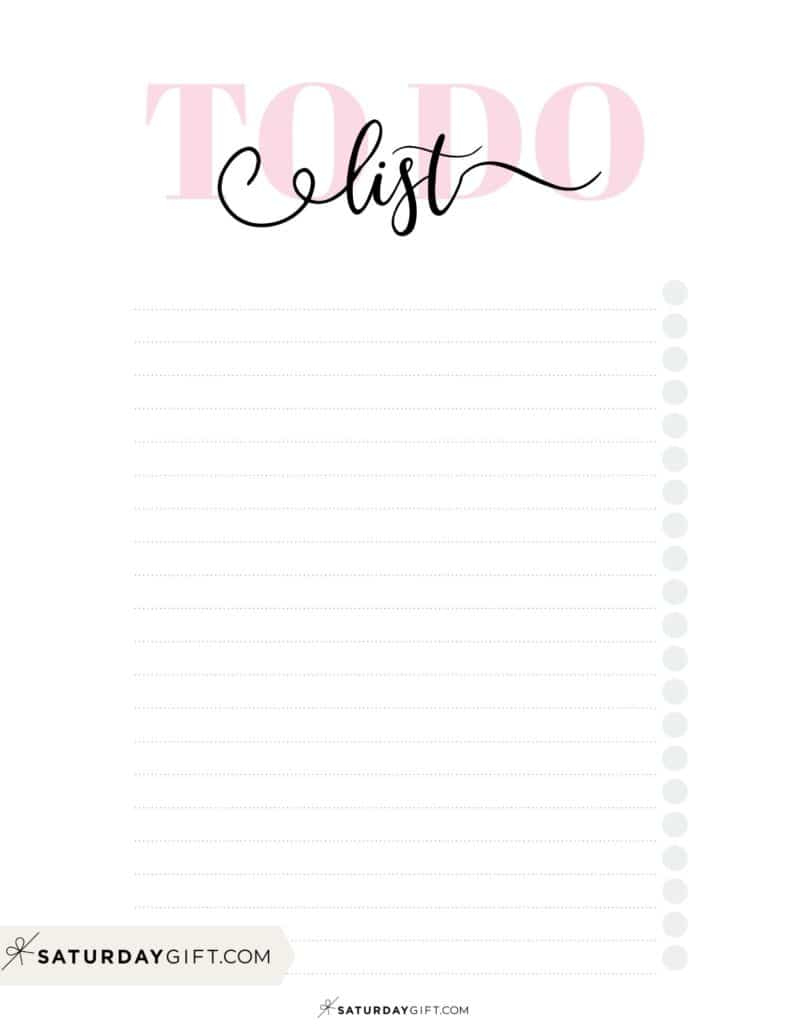 To-Do List Template - 29 Cute & Free Printable To-Do Lists in Printable to Do List Template
