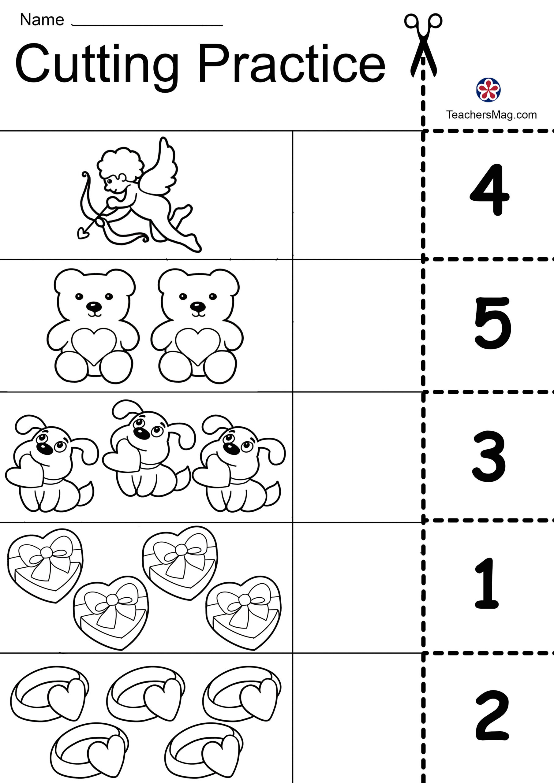 Valentine'S Day Free Worksheets For Preschool. Teachersmag within Free Printable Valentine'S Day Worksheets