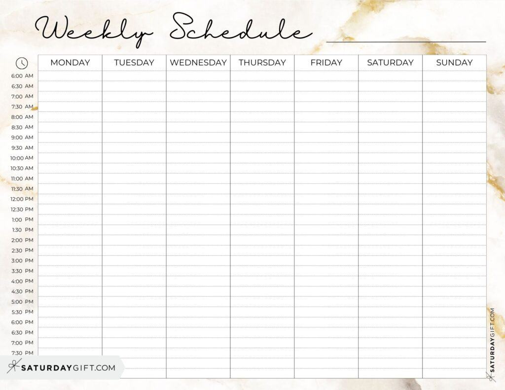 Weekly Planner Printable - 39 Cute Free Weekly Calendar Templates with regard to Weekly Hourly Planner Printable Free