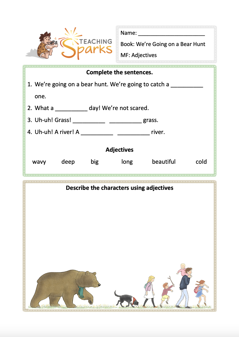We'Re Going On A Bear Hunt - Ks1 Scheme Of Work To Print intended for Going On A Bear Hunt Printables